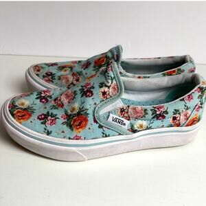 Vans Slip-on Sneakers Garden Floral Comfycush Girl's Size 1